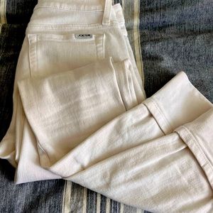 Joe white cuffed hem denim